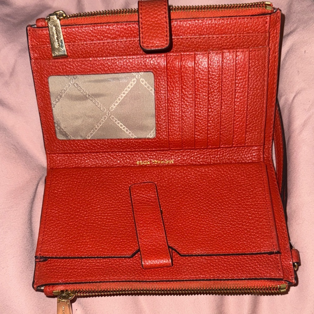 Michael Kors Vibrant Red/orange Wristlet - Picture 3 of 5